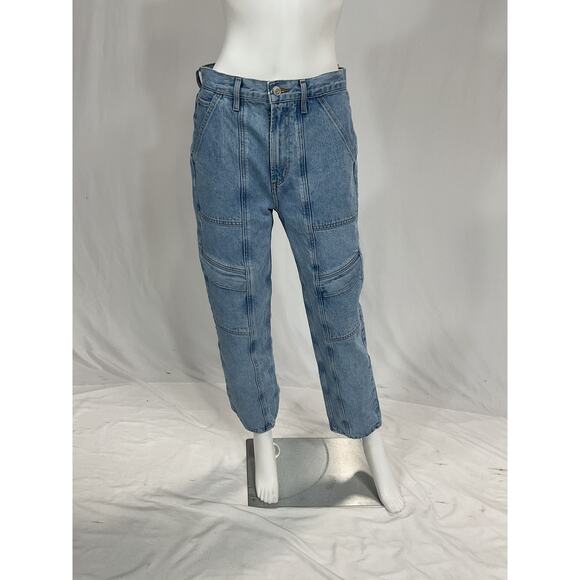 Agolde 'Cooper' Blue Cargo Denim Jeans Size 27 - Picture 2 of 5